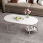 Contemporary Elliptical Glass & Slate Coffee Cocktail Table with Storage Shelf Clearhalo 'Coffee & Accent Tables' 'Coffee Tables' 'coffee_tables' 'furn' 'furn_coffee_tables' 'Furniture' 'Living Room Furniture' 1200x1200_88d8b021-9e03-4cfc-a4e4-1d28237d667d