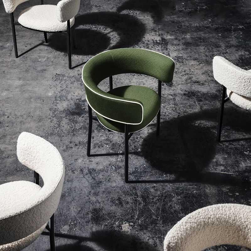 Modern Dining Armchairs Upholstered Open Back Arm Chairs with Metal Legs Clearhalo ' kitchen&dining_furn' 'Dining Chairs' 'Dining Tables & Seating' 'dining_chair' 'furn' 'furn_dining_chair' 'Furniture' 'furniture_dining_chair' 'Kitchen & Dining Furniture' 'kitchen' 1200x1200_88d92411-19ae-4ca1-9980-d456cba17214