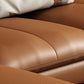 Contemporary Cushions Flared Arm Faux Leather Stationary Seating