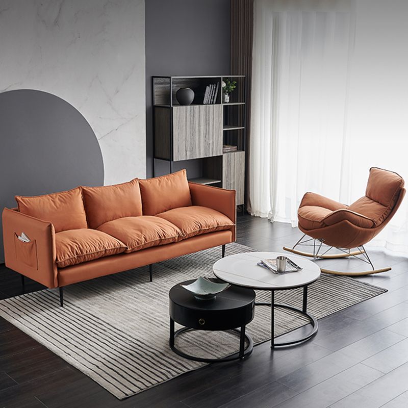 Faux Leather Storage Stationary Living Room Square Arm Standard Sofa Clearhalo 'furn' 'furn_sofas' 'Furniture' 'furniture_sofas' 'Living Room Furniture' 'Sofa' 'sofas' 1200x1200_88db32ff-70eb-4877-a56e-30c903dbf407