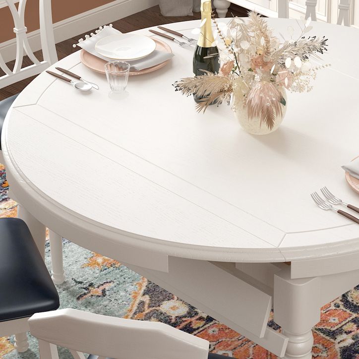 Set di tavoli da pranzo in legno massiccio rotondo set da pranzo da 1/7 pezzi