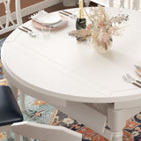 Set di tavoli da pranzo in legno massiccio rotondo set da pranzo da 1/7 pezzi