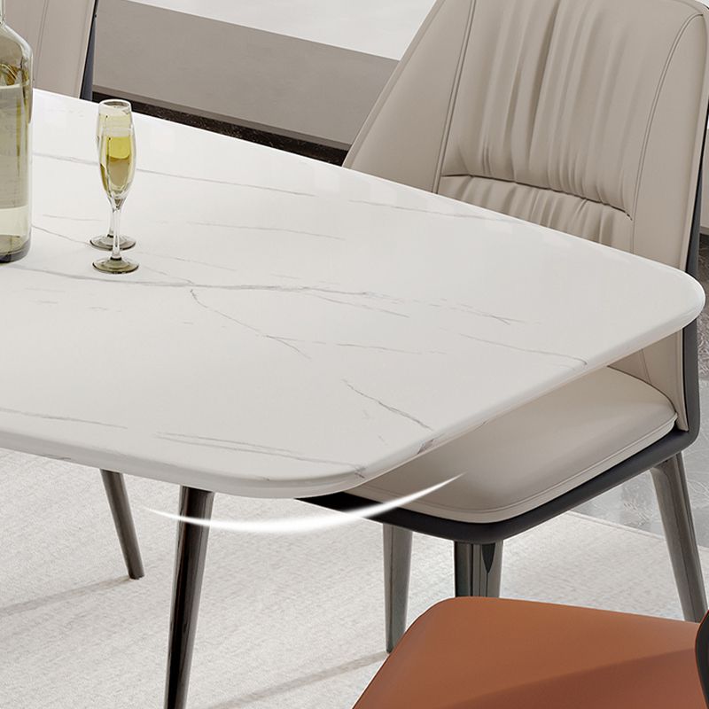 Rectangle Pedestal Dinner Room Kitchen Table Modern Dining Site Table Clearhalo 'Dining Tables & Seating' 'Dining Tables' 'dining_table' 'furn' 'furn_dining_table' 'Furniture' 'Kitchen & Dining Furniture' 1200x1200_88e0eb88-525a-454c-9921-b83ecfa5f627