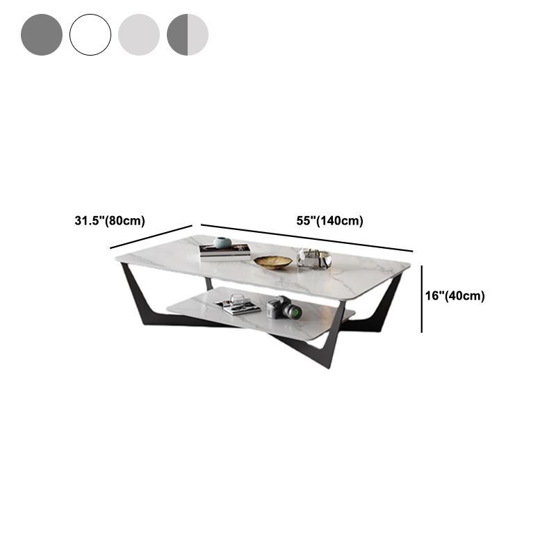 Slate Rectangular Coffee Table Minimalist Modern Coffee Table Clearhalo 'Coffee & Accent Tables' 'Coffee Tables' 'coffee_tables' 'furn' 'furn_coffee_tables' 'Furniture' 'Living Room Furniture' 1200x1200_88e2c1e9-d135-40c7-aa80-b4cfc832c059