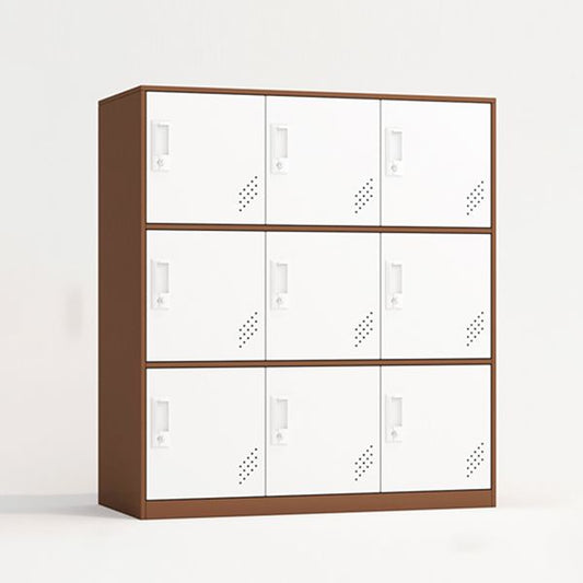 Contemporary Hinged Storage Cabinet Steel Non-Hanging Armoire