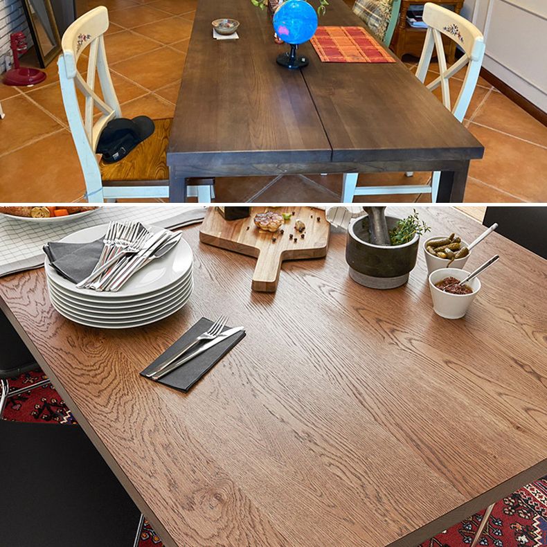 Pine Wood Top Table Rectangle Traditional Luxury Table with Sled Base Clearhalo 'Dining Tables & Seating' 'Dining Tables' 'dining_table' 'furn' 'furn_dining_table' 'Furniture' 'furniture_dining_table' 'Kitchen & Dining Furniture' 1200x1200_88e4bda0-cd4b-478d-bb1b-dc694ebd1154
