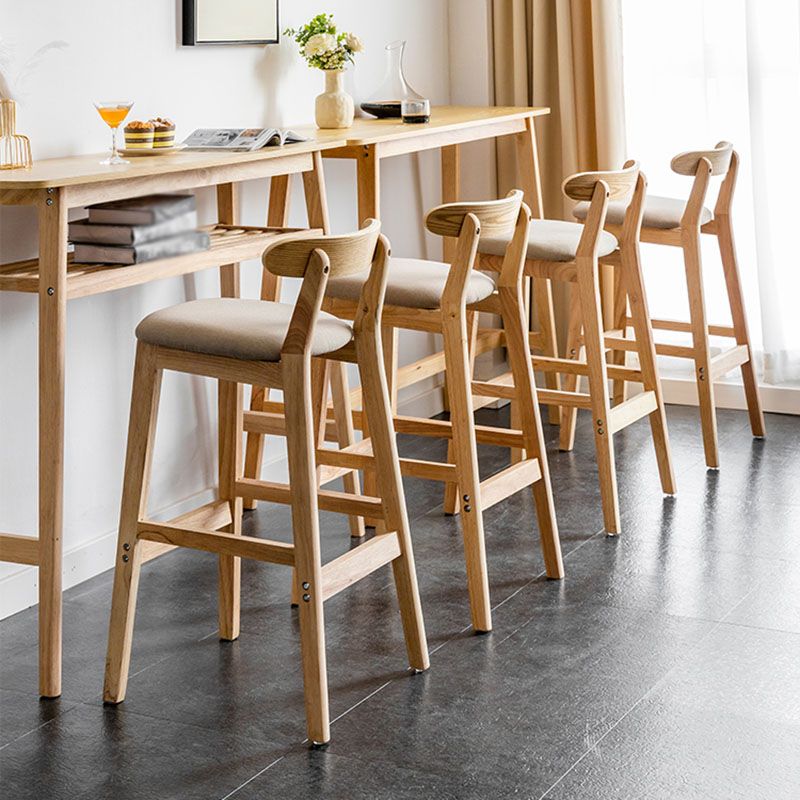 Scandinavian Wood Upholstered Counter Stools Natural Back Bar Stools with Footrest Clearhalo 'Bar Furniture' 'Bar Stools' 'bar_stools' 'furn' 'furn_bar_stools' 'furniture_bar_stools' 'Kitchen & Dining Furniture' 'kitchen&dining_furn' 'kitchen' 'kitchen_furn' Furniture' 1200x1200_88e56d46-7005-42bc-8017-f45426f32b75