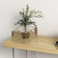 Contemporary Wooden Console Accent Table with Acrylic Bracket for Hall