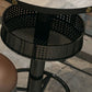 Table à manger industrielle Bistro Accent Table de bar marron avec rangement