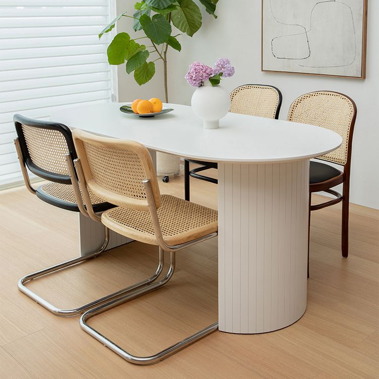 Solid Wood Contemporary Oval Dining Table White Wood Top Table for Dining Room Clearhalo ' dining_table' 'Dining Tables & Seating' 'Dining Tables' 'furn' 'furn_dining_table' 'Furniture' 'furniture_dining_table' 'Kitchen & Dining Furniture' 'kitchen&dining_furn' 'kitchen' 'kitchen_dining_table' 1200x1200_88e8a4c6-8f38-41eb-8b2f-3e57e0363684