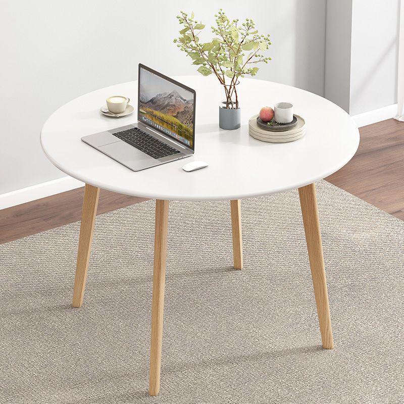 Round Solid Wood Two-Color Dining Table Simplicity 4 Legs Table for Dining Room Clearhalo ' dining_table' 'Dining Tables & Seating' 'Dining Tables' 'furn' 'furn_dining_table' 'Furniture' 'furniture_dining_table' 'Kitchen & Dining Furniture' 'kitchen&dining_furn' 'kitchen' 'kitchen_dining_table' 1200x1200_88e96d39-a209-4c9b-b756-8d3bfb03a155