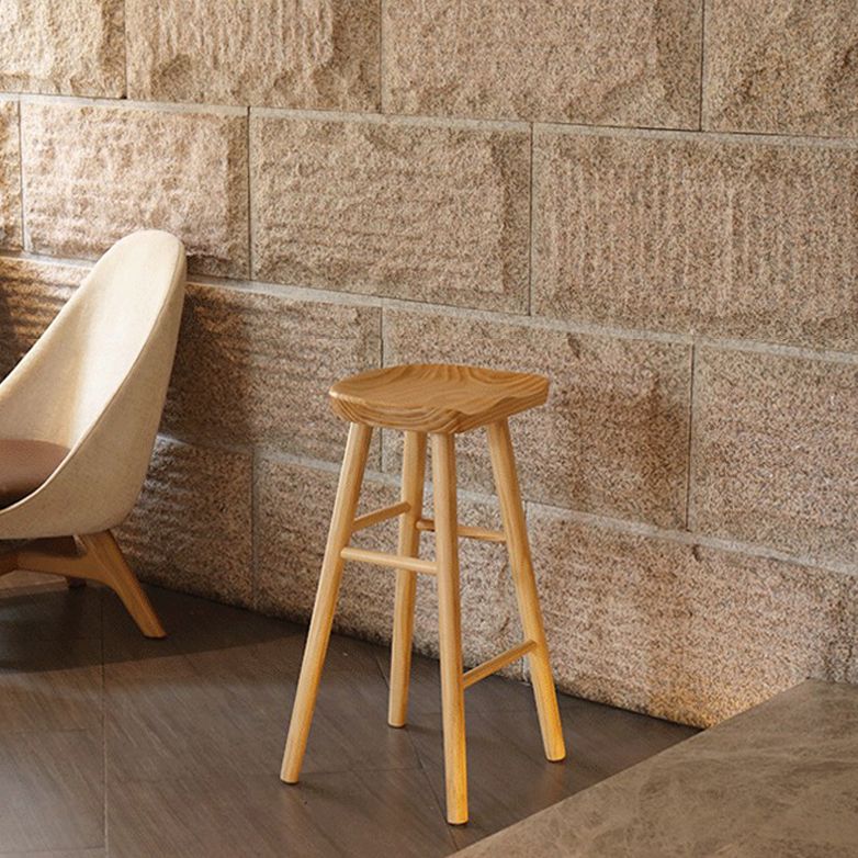 Modern Wood Bar Stool Contoured Seat Backless Indoor Footrest Counter Stool Clearhalo 'Bar Furniture' 'Bar Stools' 'bar_stools' 'furn' 'furn_bar_stools' 'furniture_bar_stools' 'Kitchen & Dining Furniture' 'kitchen&dining_furn' 'kitchen' 'kitchen_furn' Furniture' 1200x1200_88eaaf5f-9904-44b1-bad4-c9c10fee7b38