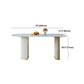 Metal Contemporary White Dining Table Marble Top Table with Double Pedestal Clearhalo 'Dining Tables & Seating' 'Dining Tables' 'dining_table' 'furn' 'furn_dining_table' 'Furniture' 'furniture_dining_table' 'Kitchen & Dining Furniture' 'kitchen' 'kitchen_dining_table' 1200x1200_88ebc51b-4130-4c7c-84c9-6ea3276ee9ad