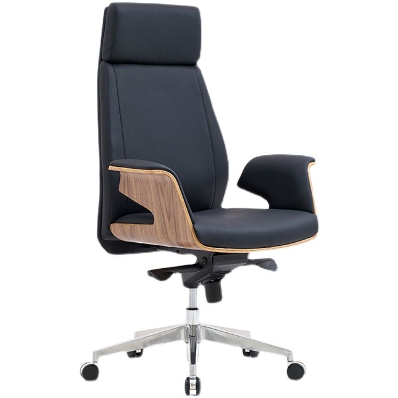 Modern Armless Office Chair Leather Adjustable Seat Height Desk Chair with Wheels Clearhalo 'furn' 'furn_office_chair' 'Furniture' 'Office Chairs' 'Office Furniture' 'office_chair' 1200x1200_88ecd8dc-77cf-4e34-a7f7-3613b60a3b0d
