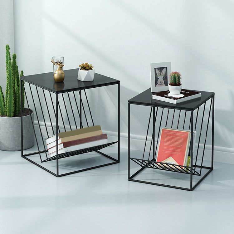 Modern Frame Coffee Table Glass Top Coffee Cocktail Table for Living Room Clearhalo 'Coffee & Accent Tables' 'Coffee Tables' 'coffee_tables' 'furn' 'furn_coffee_tables' 'Furniture' 'Living Room Furniture' 1200x1200_88ed8b00-d0be-4011-8737-2d7af0af7b77