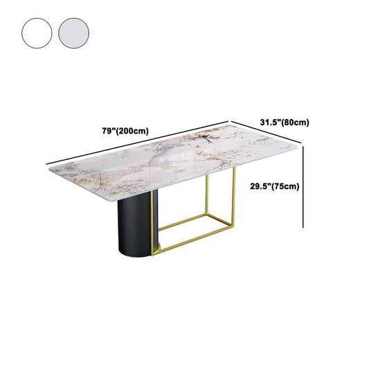 Nordic 1/5 Pieces Dining Set Rectangle Stone Dining Table for Living Room Clearhalo 'Dining Room Sets' 'Dining Tables & Seating' 'dining_room_set' 'furn' 'furn_dining_room_set' 'Furniture' 'Kitchen & Dining Furniture' 1200x1200_88eeb12d-20a8-403a-971d-9ea0a463ecbe