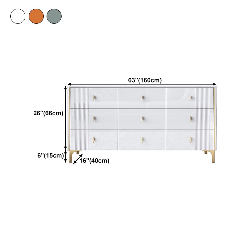 Modern Style Stone Buffet Sideboard 15.7"D Dining Room Buffet Server with Drawer Clearhalo 'buffet_sideboard' 'Buffets & Sideboards' 'Furniture' 'furniture_buffet_sideboard' 'Kitchen & Dining Furniture' 1200x1200_88eecf76-5049-41d7-a40d-156f8c7773f0