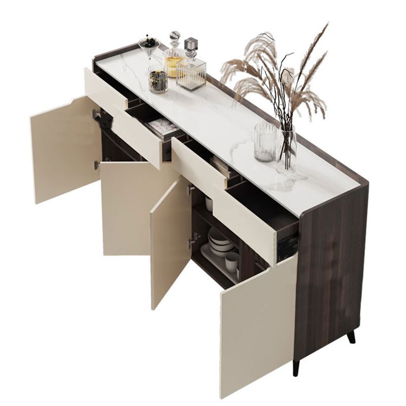 Rettangole Sideboard Sideboard Sinterite Sinterite Siete con cassetti e porte