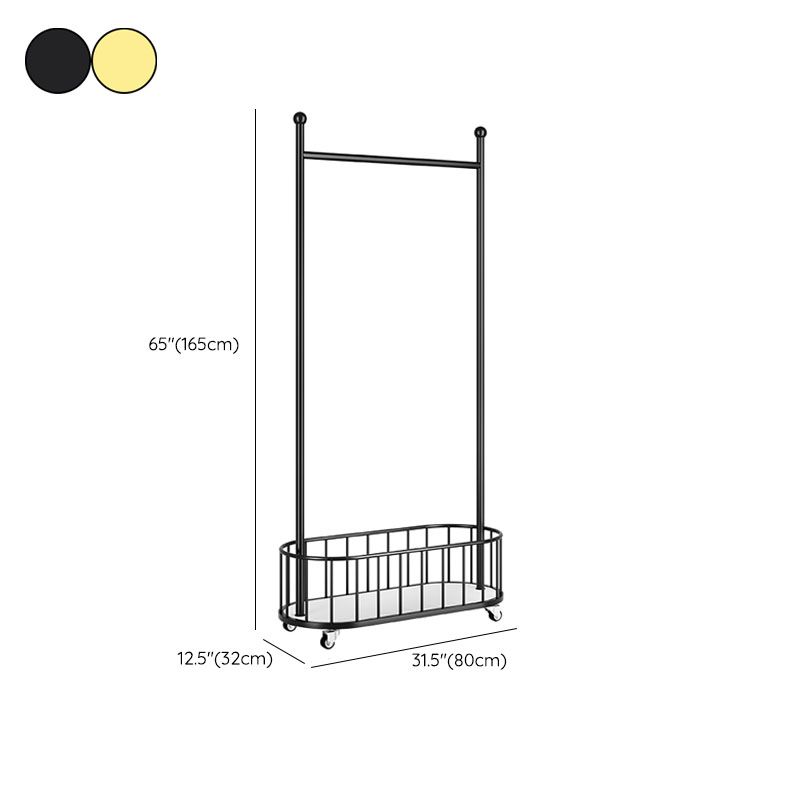 Metal Coat Hanger Modern Style Simple Household Floor Hall Stand with Pulley Clearhalo 'Entry & Mudroom Furniture' 'furn' 'furn_hall_tree_coat_racks' 'Furniture' 'Hall Trees & Coat Racks' 'hall_tree_coat_racks' 1200x1200_88ef2167-0fe9-4def-b458-4650e08f39ee