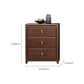 Commode de rangement en bois de noyer Glam Commode de chambre à coucher en marron avec tiroirs