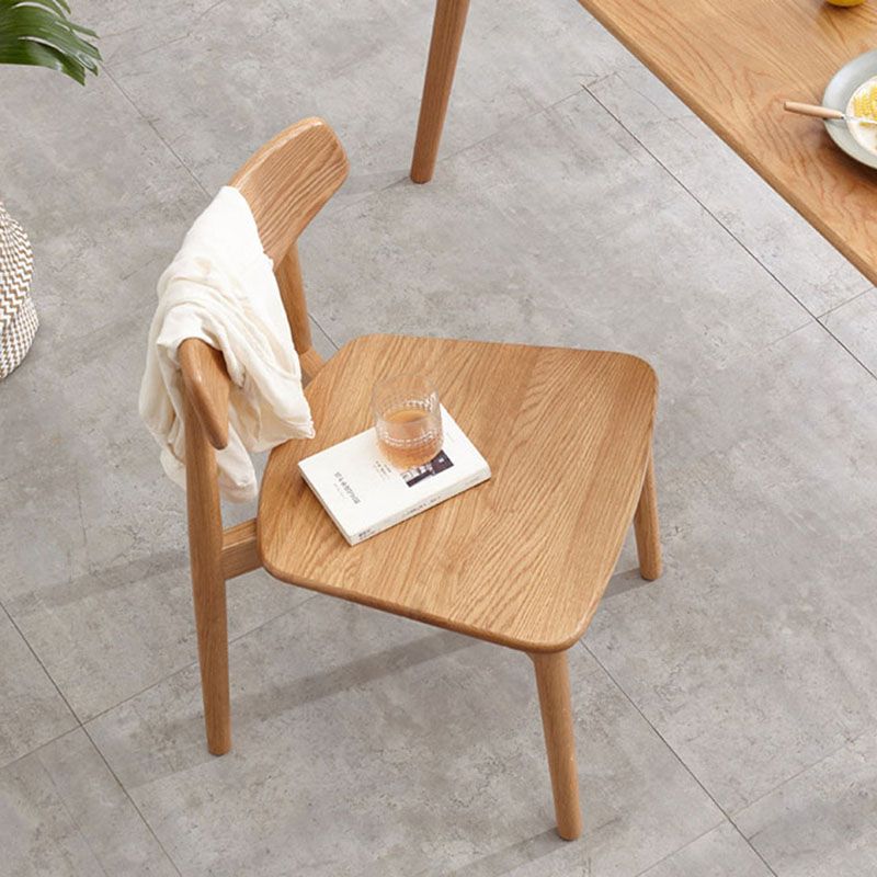 Contemporary Design Open Back Dining Side Chair Armless Chairs with Wood Legs Clearhalo ' kitchen&dining_furn' 'Dining Chairs' 'Dining Tables & Seating' 'dining_chair' 'furn' 'furn_dining_chair' 'Furniture' 'furniture_dining_chair' 'Kitchen & Dining Furniture' 'kitchen' 1200x1200_88f08274-1f05-4378-8bf3-35521a3bc4e6