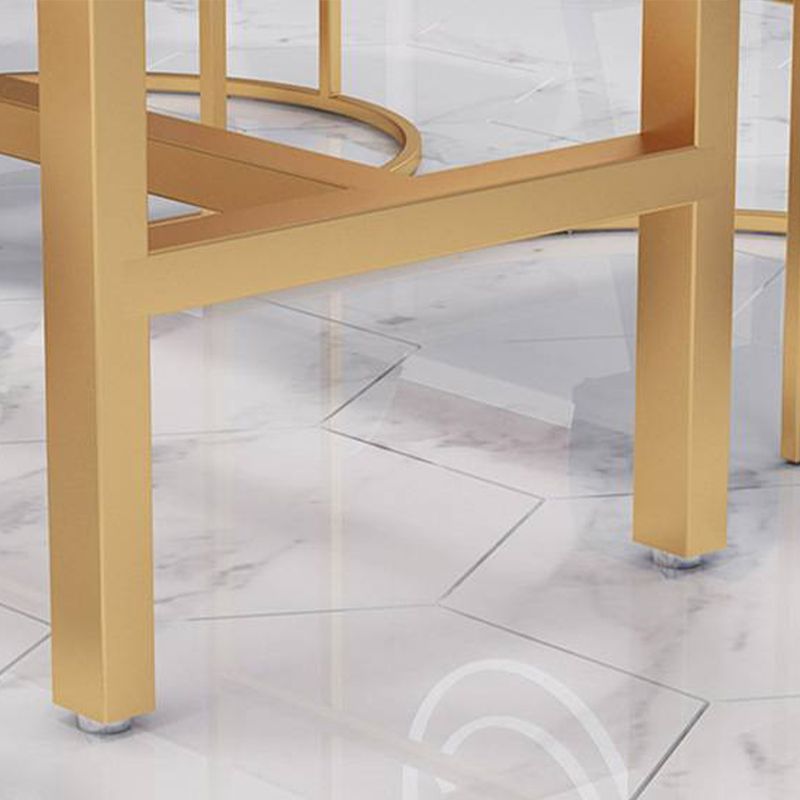 Scandinavian Bar and Counter Stool Low Back Stool with Pedestal Base in Gold Clearhalo 'Bar Furniture' 'Bar Stools' 'bar_stools' 'furn' 'furn_bar_stools' 'Furniture' 'furniture_bar_stools' 'Kitchen & Dining Furniture' 1200x1200_88f0a42e-47d7-469e-bba5-21cc47f8bdf6