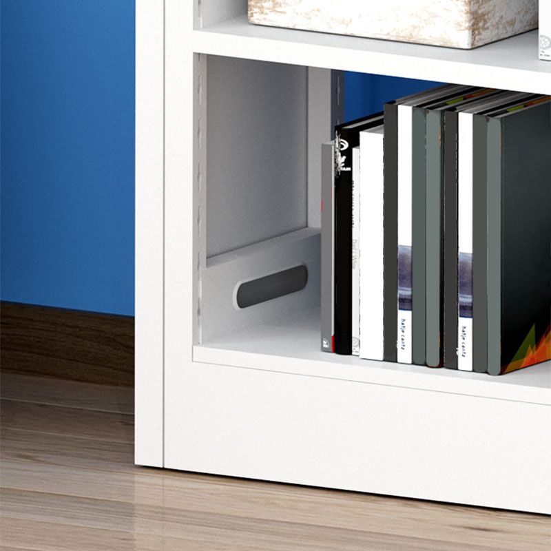 78.7-inch H Contemporary Style Cube Bookshelf Metal Bookcase with 5 Shelfs