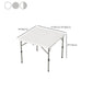 Modern Dining Table Square Plastic Top with 4 Metal Legs for Living Room Clearhalo 'Dining Tables & Seating' 'Dining Tables' 'dining_table' 'furn' 'furn_dining_table' 'Furniture' 'Kitchen & Dining Furniture' 1200x1200_88f37092-71ea-48c9-93a2-683a671925b9