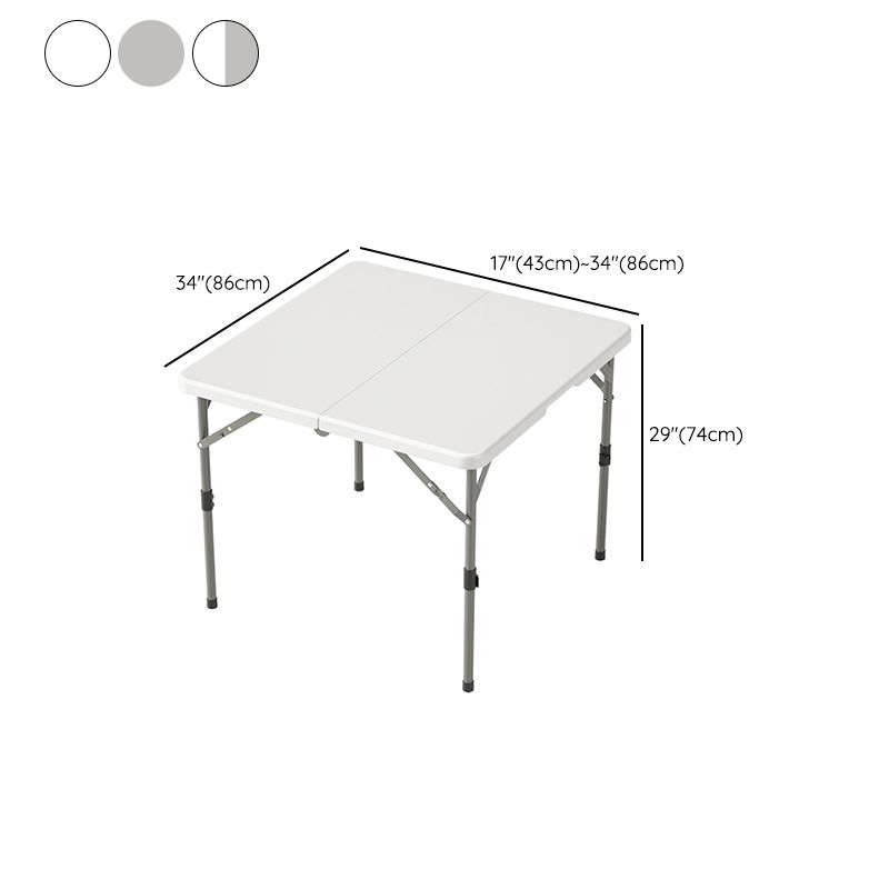Modern Dining Table Square Plastic Top with 4 Metal Legs for Living Room Clearhalo 'Dining Tables & Seating' 'Dining Tables' 'dining_table' 'furn' 'furn_dining_table' 'Furniture' 'Kitchen & Dining Furniture' 1200x1200_88f37092-71ea-48c9-93a2-683a671925b9