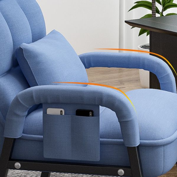 Silla de escritorio de tela contemporánea silla de oficina fija para la oficina en casa