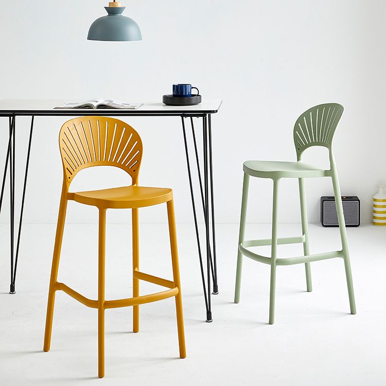 Industrial Armless Low Back Bar Stool Indoor Stackable Plastic Bar Stool Clearhalo 'Bar Furniture' 'Bar Stools' 'bar_stools' 'furn' 'furn_bar_stools' 'Furniture' 'Kitchen & Dining Furniture' 1200x1200_88f4d5e7-577b-4a09-87c4-267810c89658