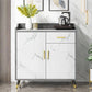 Glam Stone Sideboard Scaffali regolabili per la sala da pranzo Cucina Sideboard
