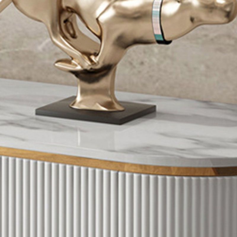 Contemporary White TV Stand Console 4-Drawer Enclosed Storage TV Media Stand Clearhalo 'furn' 'furn_tv_stands_entertainment_centers' 'Furniture' 'Living Room Furniture' 'TV Stands & Entertainment Centers' 'TV Stands & Media Storage Furniture' 'tv_stands_entertainment_centers' 1200x1200_88f8eada-b7a0-46df-ae88-4d64f43e0a61