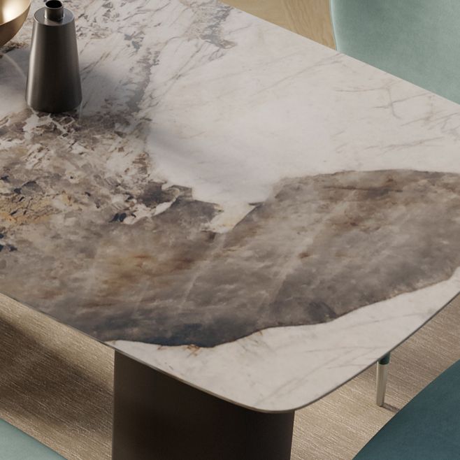 Modern Rectangle Dining Table Set 1/4/5/7 Pieces Sintered Stone Top Dinette Set Clearhalo 'Dining Room Sets' 'Dining Tables & Seating' 'dining_room_set' 'furn' 'furn_dining_room_set' 'Furniture' 'furniture_dining_room_set' 'Kitchen & Dining Furniture' 1200x1200_88fa7077-3760-4adf-9e66-c3206d40a5d8