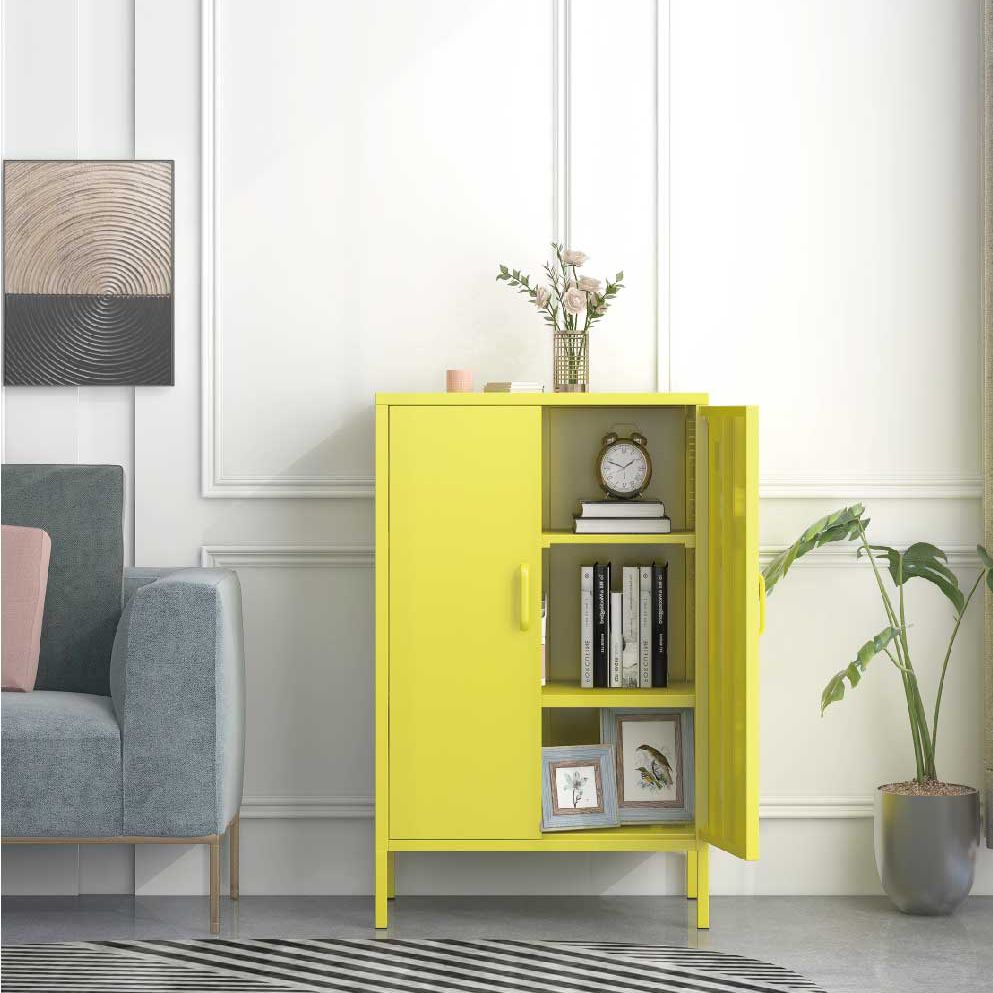 Steel Living Room Sideboard Cabinet Modern Server Cabinet with Storage Clearhalo 'buffet_sideboard' 'Buffets & Sideboards' 'furn' 'furn_buffet_sideboard' 'Furniture' 'furniture_buffet_sideboard' 'Kitchen & Dining Furniture' 1200x1200_88fb17fd-4b19-4cdc-96ce-15e883c52cb8