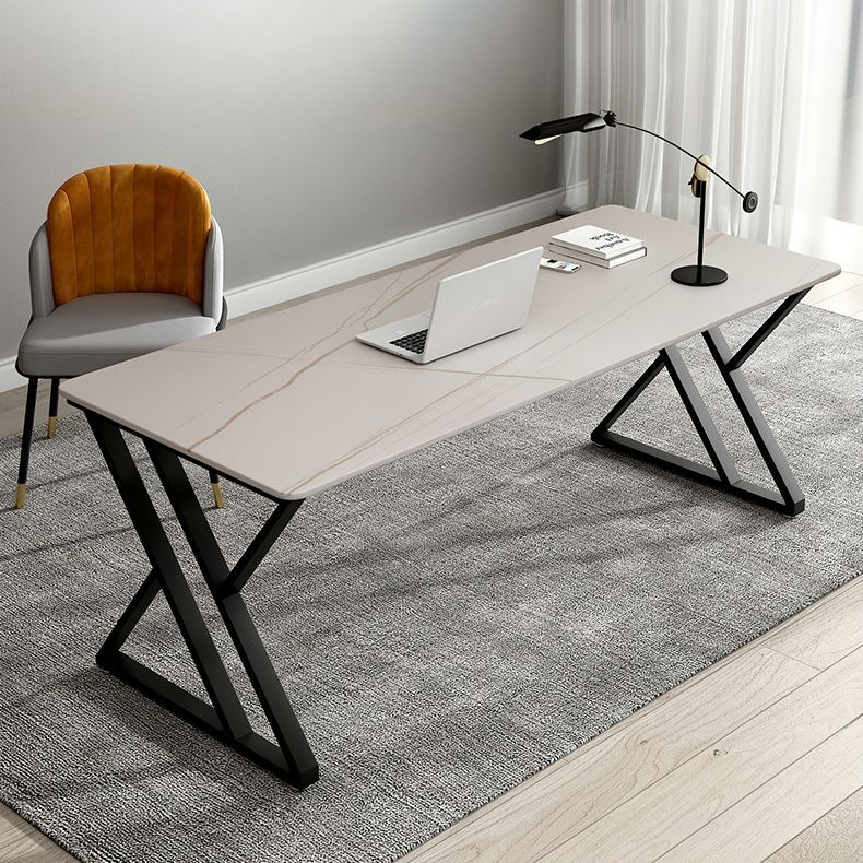 Rectangle Minimalist Dining Table White Tone Fixed Table of Sintered Stone Clearhalo ' dining_table' 'Dining Tables & Seating' 'Dining Tables' 'furn' 'furn_dining_table' 'Furniture' 'furniture_dining_table' 'Kitchen & Dining Furniture' 'kitchen&dining_furn' 'kitchen' 'kitchen_dining_table' 1200x1200_88fdfb06-6bd6-4111-879f-304d9735ad83