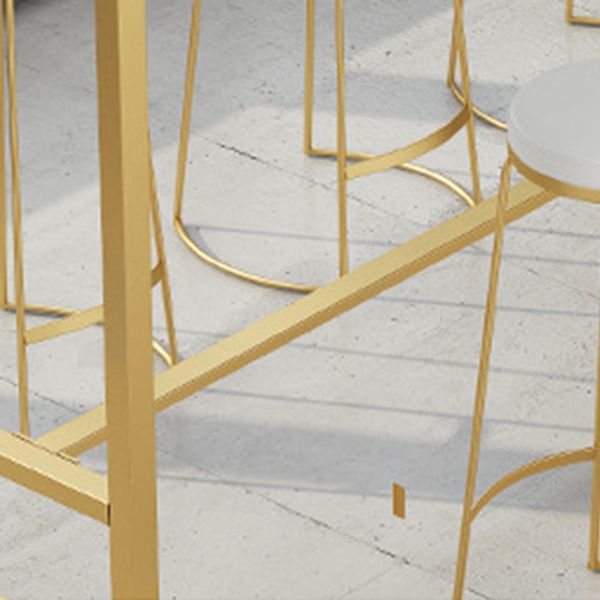 Glam Pub Table Bar Height Faux Marble Rectangle Bar Table for Indoor Clearhalo 'Bar Furniture' 'Bar Tables' 'bar_tables' 'furn' 'furn_bar_tables' 'Furniture' 'Kitchen & Dining Furniture' 1200x1200_88fdfbee-d789-4b3d-9884-009d15ea052a