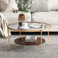 Contemporary 3 Legs Glass with Storage Shelf Round Single Coffee Table Clearhalo 'Coffee & Accent Tables' 'Coffee Tables' 'coffee_tables' 'furn' 'furn_coffee_tables' 'Furniture' 'Living Room Furniture' 1200x1200_88fe28b5-d6f6-4cbd-8c00-35fc0355a73e