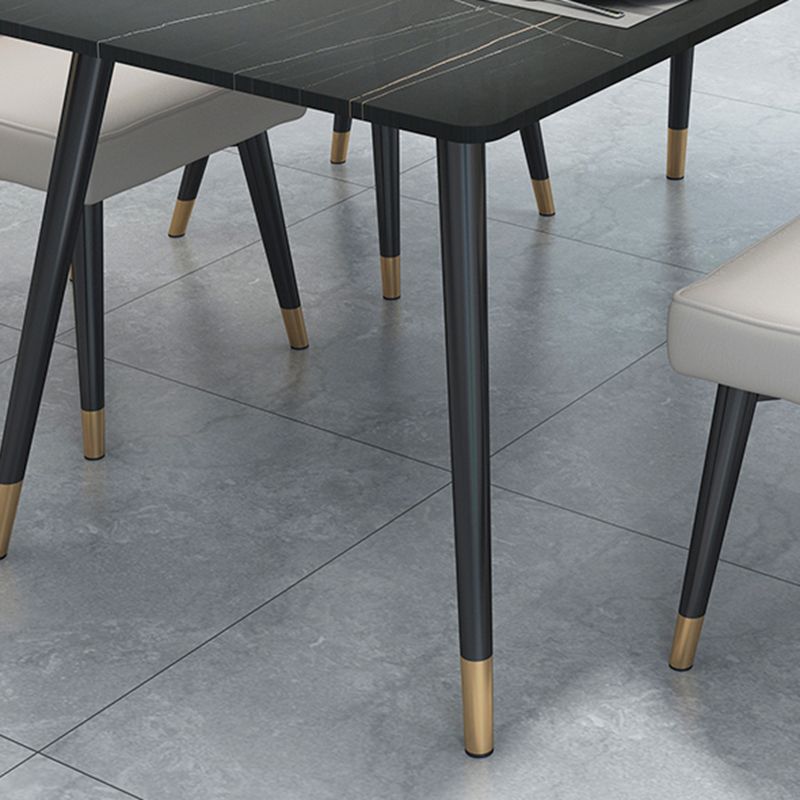 Black Frame Stone Dining Room Table Traditional Luxury Rectangle Dining Table Clearhalo 'Dining Tables & Seating' 'Dining Tables' 'dining_table' 'furn' 'furn_dining_table' 'Furniture' 'furniture_dining_table' 'Kitchen & Dining Furniture' 'kitchen' 'kitchen_dining_table' 1200x1200_88ff01ce-4bf9-46ac-b6a3-c3fa151ecde1