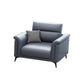 Dark Gray Faux Leather Sofa Stain-Resistant Pillow Top Arm Sectional Clearhalo 'furn' 'furn_sectionals' 'Furniture' 'furniture_sectionals' 'Living Room Furniture' 'Sectionals' 1200x1200_8901b93d-f3a6-4b27-a1ad-0f4df1b67197