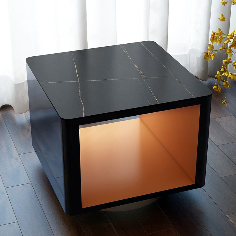 19" Wide Glam Corner Table Square Accent Side Table with Storage