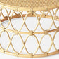 Scandinavian Round Cocktail Table with Wicker Base Natural/Black Clearhalo 'Coffee & Accent Tables' 'Coffee Tables' 'coffee_tables' 'furn' 'furn_coffee_tables' 'Furniture' 'Living Room Furniture' 1200x1200_8902cbb1-de96-4f1f-b330-eabca5f540b3