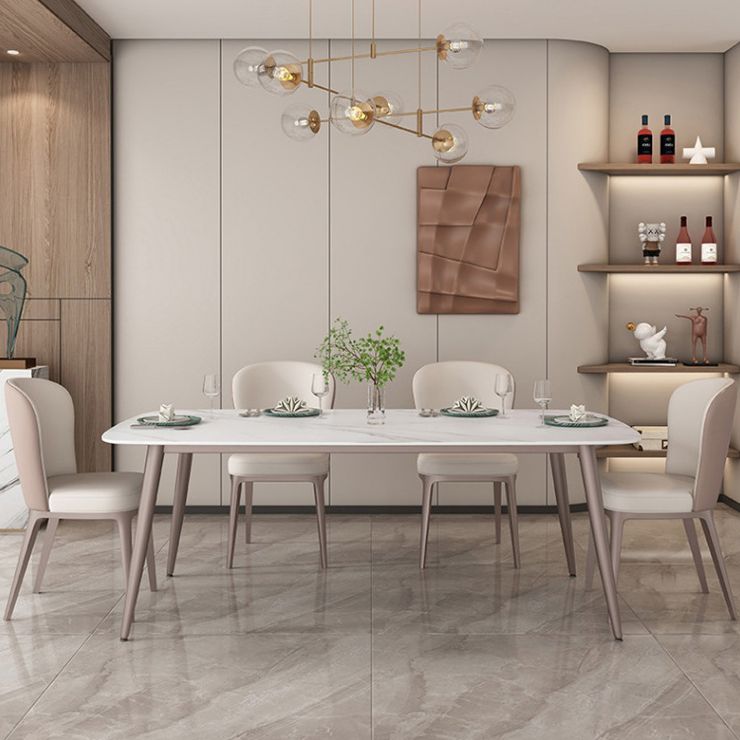 Juego de comedor moderno de piedra sinterizada, juego de comedor rectangular de 1/2/5/7 piezas