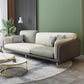 Living Room Faux Leather Sofa Modern Green and White Couch with Brass Legs Clearhalo 'furn' 'furn_sofas' 'Furniture' 'furniture_sofas' 'Living Room Furniture' 'Sofa' 'sofas' 1200x1200_8906add6-15b5-40fc-ae6a-b5b57d879112