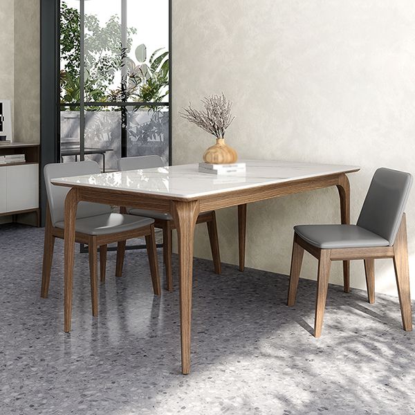Rectangle White Tone Dining Table Sintered Stone Table Retro Modern with 4 Legs Clearhalo ' dining_table' 'Dining Tables & Seating' 'Dining Tables' 'furn' 'furn_dining_table' 'Furniture' 'furniture_dining_table' 'Kitchen & Dining Furniture' 'kitchen&dining_furn' 'kitchen' 'kitchen_dining_table' 1200x1200_8906c0e2-4d56-40b9-93e9-95688e121d8d