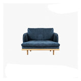 Sofá de poliéster de estilo moderno brazo empotrado en la espalda ajustada para sala de estar