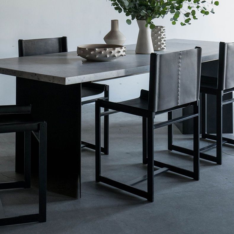 インダストリアルサイドチェアメタルオープンバックダイニングチェアインドア用