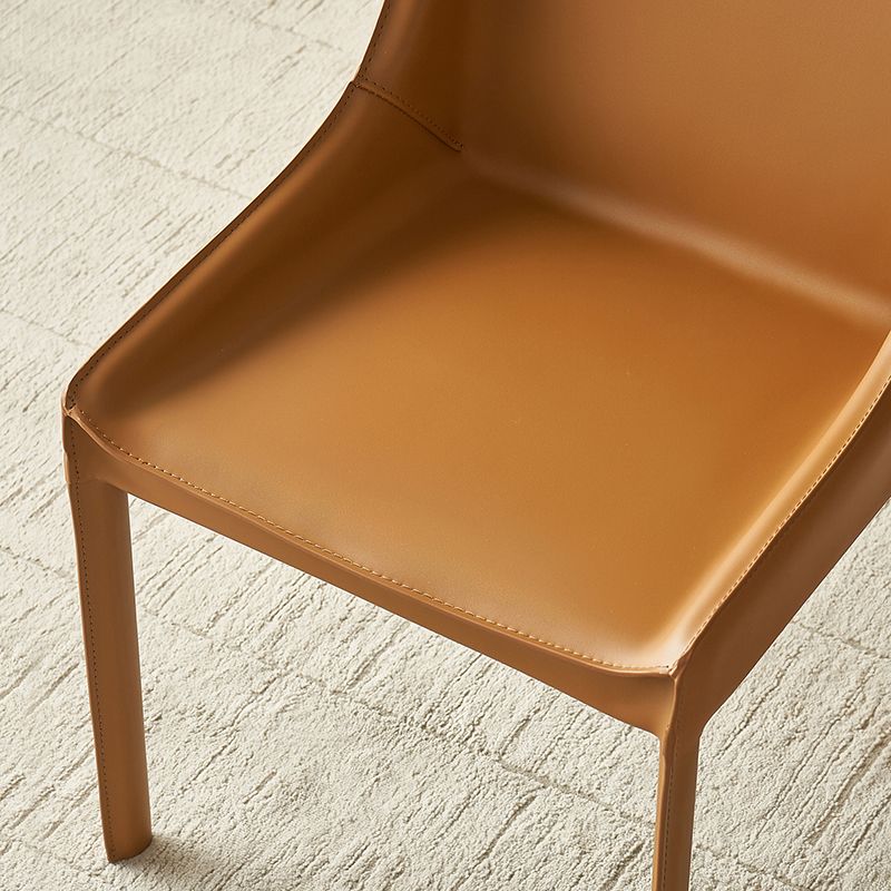 Contemporary Metal Dining Arm Chair Leather Dining Side Chairs for Restaurant Use Clearhalo ' kitchen&dining_furn' 'Dining Chairs' 'Dining Tables & Seating' 'dining_chair' 'furn' 'furn_dining_chair' 'Furniture' 'furniture_dining_chair' 'Kitchen & Dining Furniture' 'kitchen' 1200x1200_890cd80d-fc82-4507-97c1-effa6b5ad689