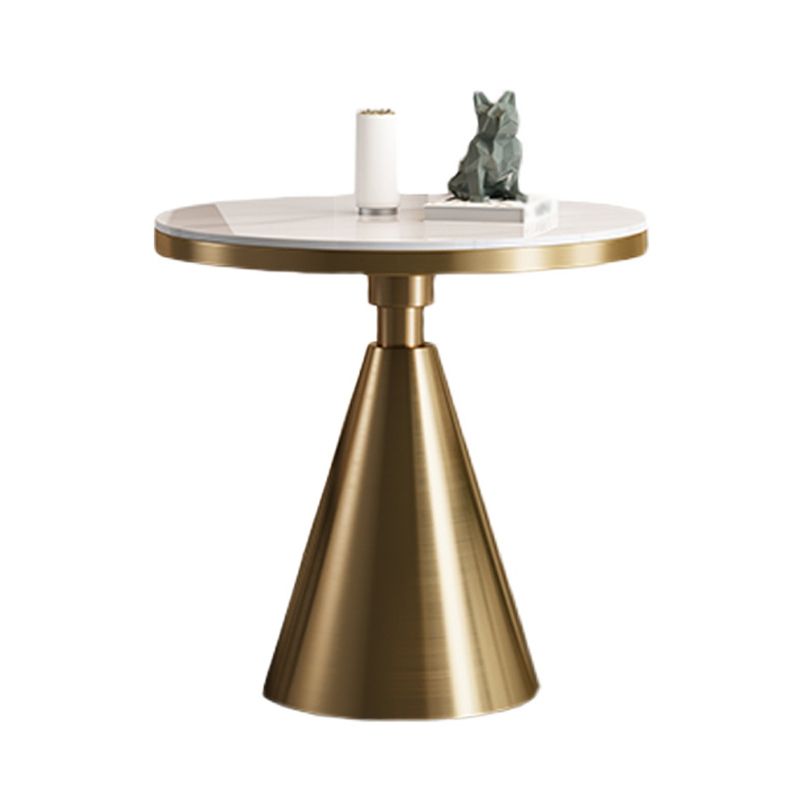 石とスチールダイニングサイトテーブル伝統的な豪華な丸いダイニングテーブル