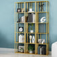 Glam Shelves Included Bookcase Standard Metal Open Back Bookshelf